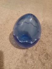 Ringtons Blue Glass Egg Shaped