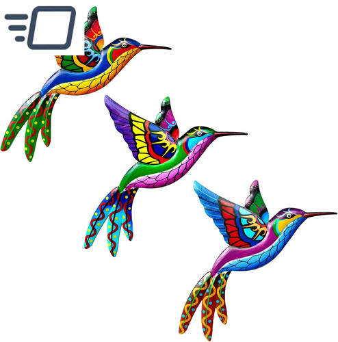 Metal hummingbird wall decor - metal,