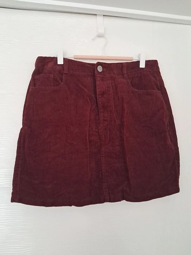 Burgundy suede mini - , skirt