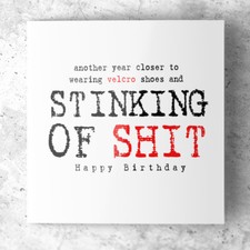 Funny Birthday card for Dad Grandad Brother Men  Uncle Rude Humour Joke