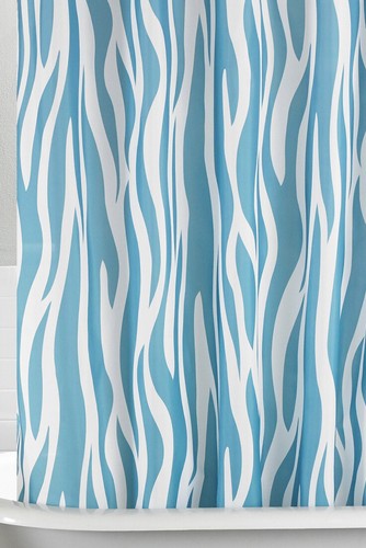 New zebra print shower curtain - shower,