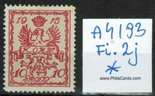 POLAND Local Issue Warsaw Fi. 2j TESTED JENDROSZEK MH #A4193