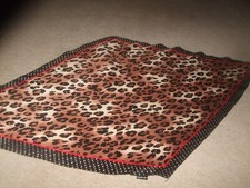 pleated crinkle vintage Zara scarf multicoloured animal print spots Leopard