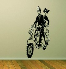 SKA SCOOTER Large Wall or Window Vinyl - Wall Art - Decal Sticker 