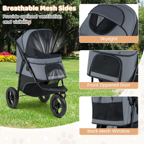 Wheel pet pushchair - 3-wheel,