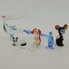 Vintage Set of 6 Glass Figures