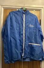 Canberra Cruises P&O Blue Nylon Windbreaker Jacket Hooded 80s Vintage Large 