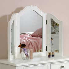 White tabletop triple vanity