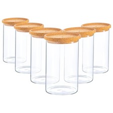 6x Scandi Storage Jar & Cork
