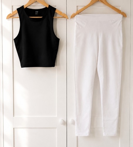 Womens black sleeveless crop - womens,