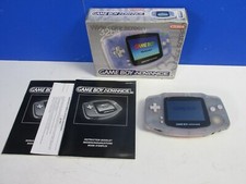 working NINTENDO GB GBA GAMEBOY ADVANCE CLEAR handheld games console BOXED