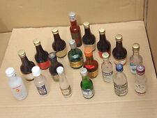 Miniature Spirits and Liqueur Bottles (Empty) A collection of 16 used Glass and