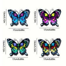 4PCS Large Metal Butterfly