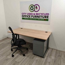 Ahrend Rectangular Desk, Maple