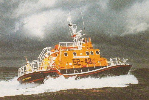 Unused lifeboat postcard - lifeboat,