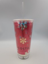 Costa Coffee large tumbler Christmas LED Light-Up Cup Rare Collectable - Tested