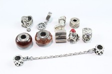 Pandora Sterling Silver Charms Stocking Safety Chain Fur Mum Owl Dog x 10 (26g)