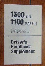  BMC 1300 - 1100 Mk II Drivers Handbook Supplement AKD 4956 A 1968 Free Postage