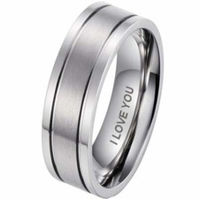 Ladies Mens Brushed Titanium