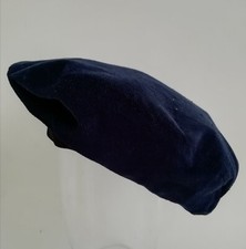Baby navy blue cotton corduroy & lined flat cap newborn to 36 month childs
