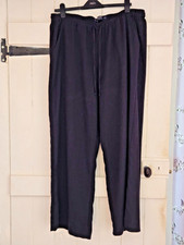 LADIES HOLLISTER WIDE LEG DRAWSTING BLACK JOGGERS SIZE XL