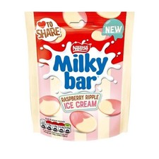 Milky bar raspberry ripple ice