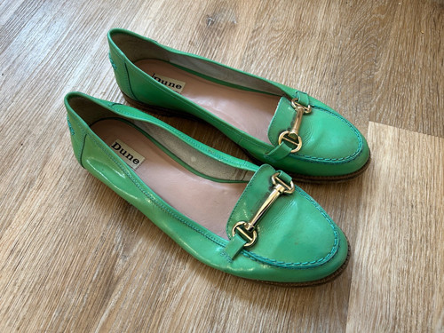 Dune flat green - loafers, shoes