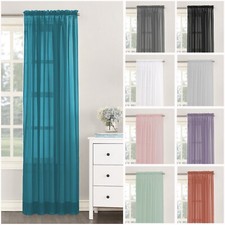 Plain Voile Net Curtain Sheer Panels Slot Top Sold Single In Pack - Free Postage