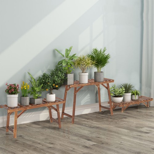 Tier ladder shelf wood - 3,