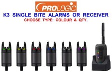 PROLOGIC k3 SINGLE BITE ALARM OR RECEIVER FOR CARP FISHING ROD POD BANK STICK