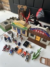 Playmobil Western City Take Along Sheriff Office Bank dragons and fort Spares 