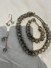 Coast Gold Glass  Bead Necklace Bracelet Earrings Set