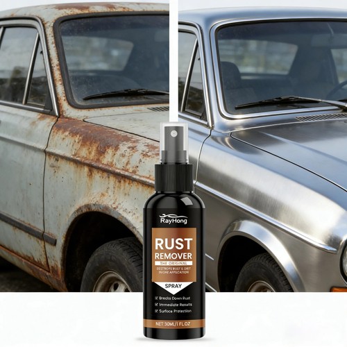Car rust removal spray - removal,