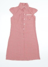 BHS Girls Red Check Polyester