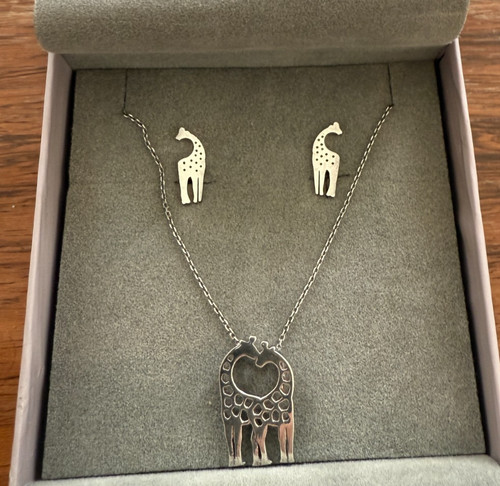 Sterling silver giraffes - sterling,
