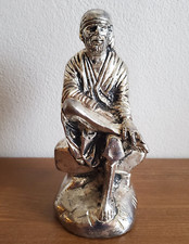 Vintage White Metal Sai Baba