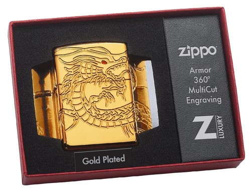 Zippo lighter gold plated - lighter,