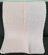 Vintage Small Crochet Handmade Blanket Throw Vtg Afghan 35in X 25in Knitted