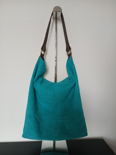 Teal green suede - teal,