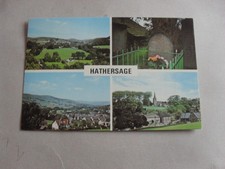 POSTCARD - HATHERSAGE - CHURCH - LITTLE JOHNS GRAVE - PEAK DISTRICT - DERBYSHIRE