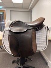 Fylde Samantha 14” Wide Saddle In Brown & Suede Leather good condition