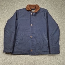 Levis Jacket Mens Medium Blue Naval N1 Night Watch Deck Coat  Sherpa Lined Wool