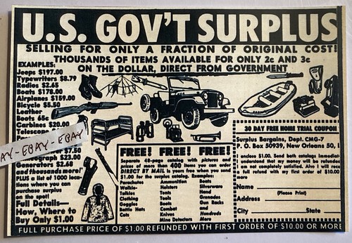 Early government surplus - u.s.,