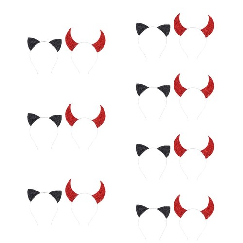 14pcs devil horn hair hoops - devil,