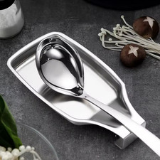 Kitchen Put Tray Utensils Spatula Holder Spoon Rest Heavy Duty Stainless Steel
