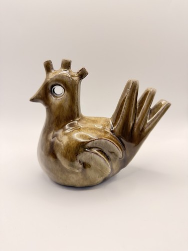 Guernsey pottery brown chicken - guernsey,