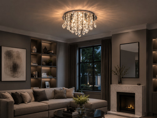 Chrome glass droplet ceiling - droplet,