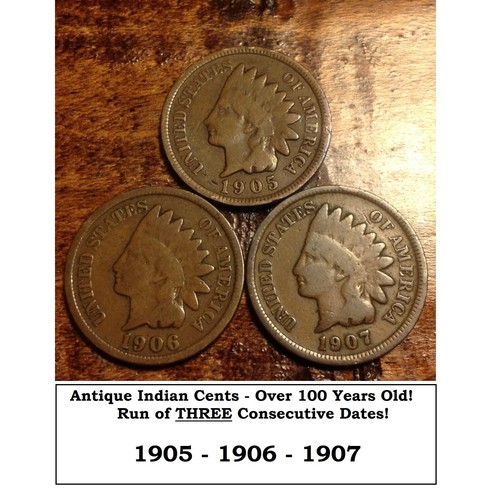 Lot run three indian head - run, of