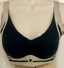 Padded - Comfort / Support Bra - Beige/Black - Wireless - Seamless - Size L /New