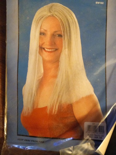 Long blond stright wig - long,